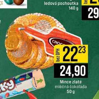 Mince zlaté mléčná čokoláda 50g 