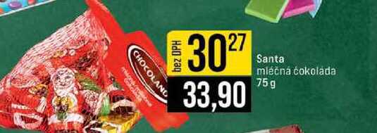 Santa mléčná čokoláda 75g 