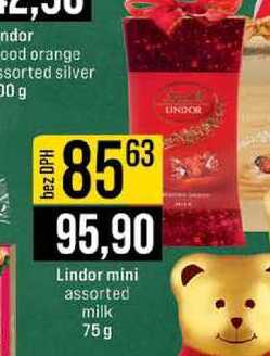 Lindor mini assorted milk 75g 