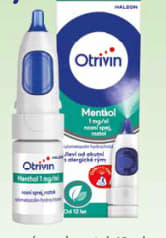Otrivin Menthol 1 mg/ml nosní sprej roztok 10 ml