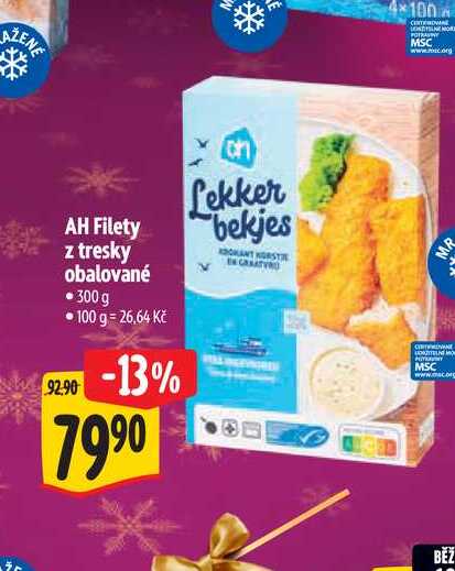 AH Filety z tresky obalované 300 g
