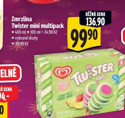 Zmrzlina Twister mini multipack 400 ml  
