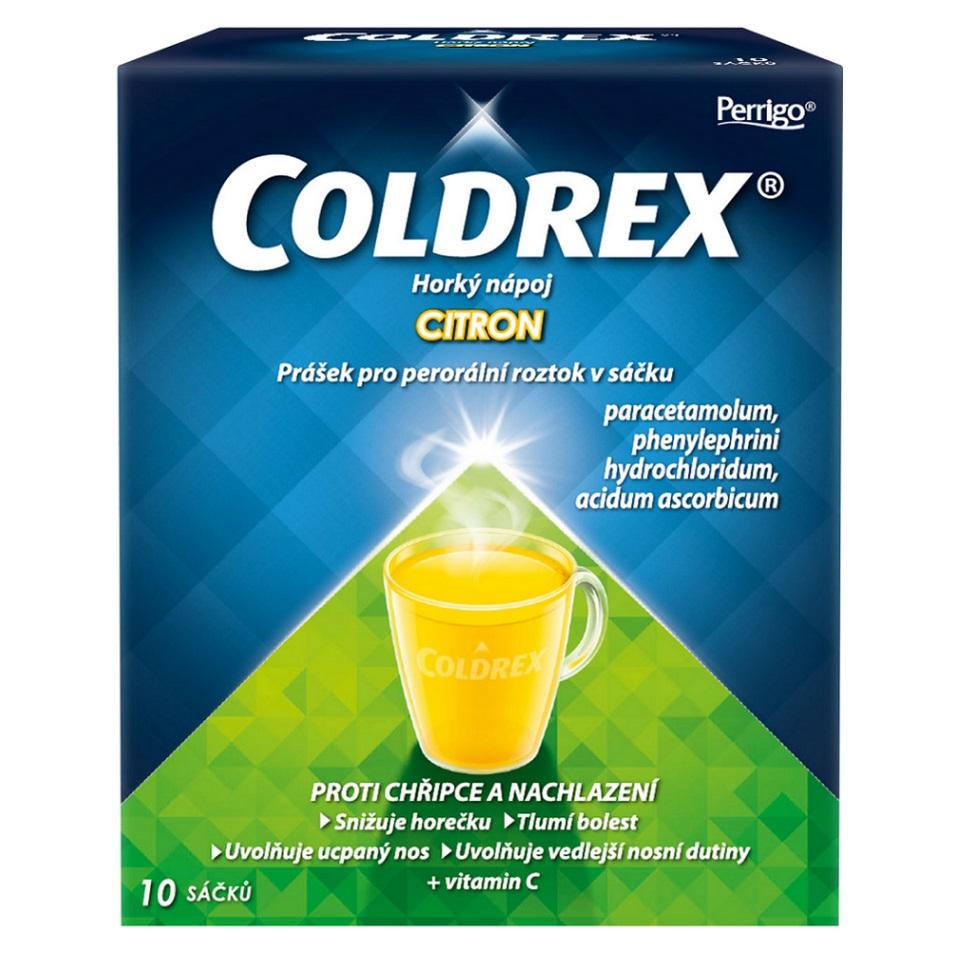 Coldrex Horký nápoj citron 750mg/10mg/60mg 10 sáčků