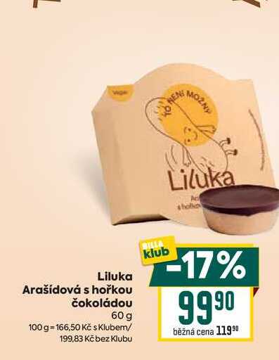 Liluka Arašídová s hořkou čokoládou 60 g