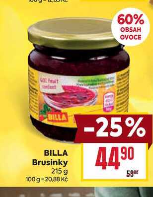 BILLA Brusinky 215 g 