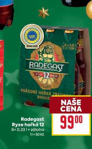 Radegast Ryze hořká 12 6× 0,33l