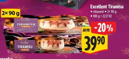 Excellent Tiramisu, 2× 90 g