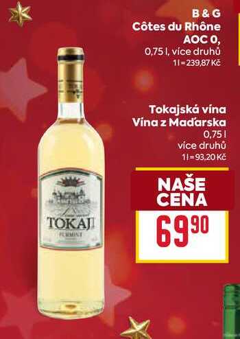 Tokajská vína Vína z Maďarska 0,75l