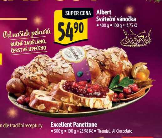 Albert Sváteční vánočka, 400 g