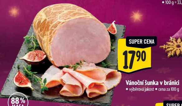  Vánoční šunka v bránici, cena za 100 g  