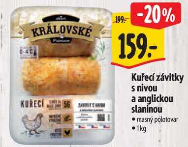 Kuřecí závitky s nivou a anglickou slaninou, 1 kg