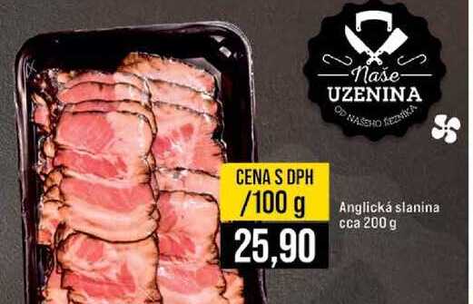 Anglická slanina cca 200 g 100g