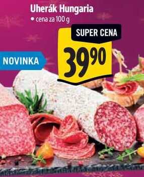 Uherák Hungaria, cena za 100 g