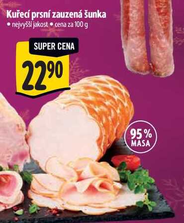 Kuřecí prsní zauzená šunka, 100 g  