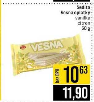 Sedita Vesna oplatky vanilka citron 50 g