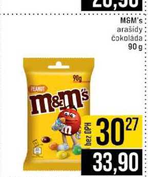 M&M's arašidy čokoláda 90 g
