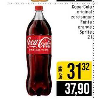Coca-Cola original zero sugar Fanta orange Sprite 2l