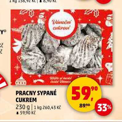 PRACNY SYPANÉ CUKREM, 230 g 