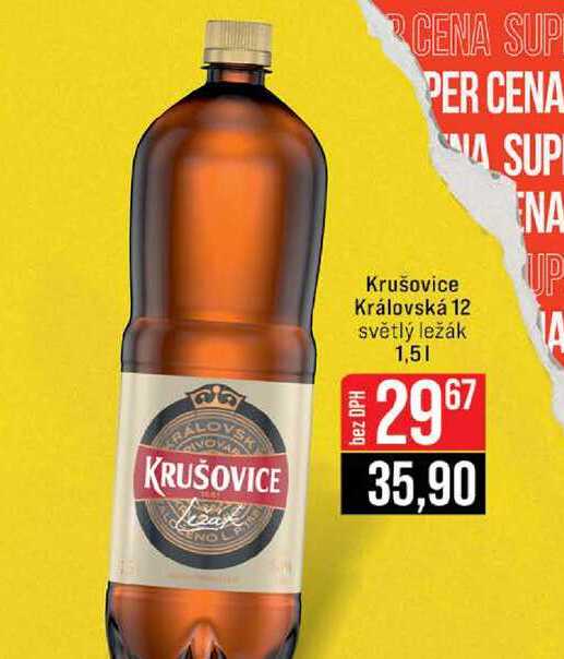 Krušovice Královská 12 světlý ležák 1,5l