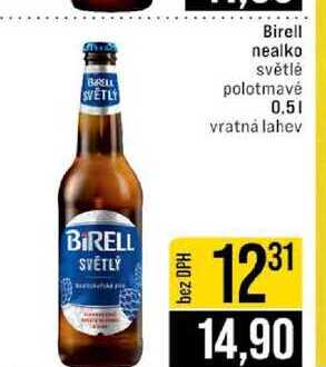 Birell nealko světlé polotmavé 0.5l