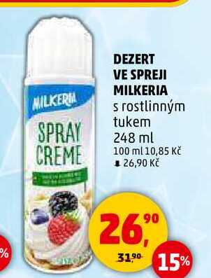 DEZERT VE SPREJI MILKERIA, 248 ml