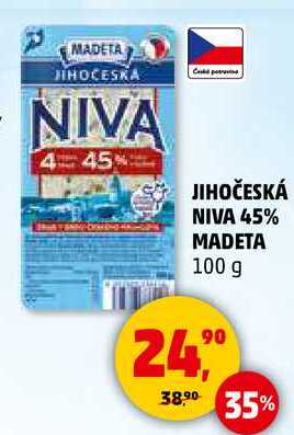 JIHOČESKÁ NIVA 45% MADETA, 100 g