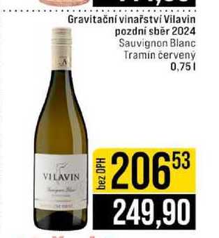 Gravitační vinařství Vilavin pozdní sběr 2024 Sauvignon Blanc Tramin červený 0,75l