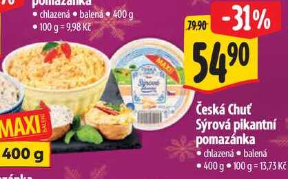 Česká Chuť Sýrová pikantní pomazánka, 400 g