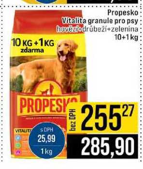 Propesko Vitalita granule pro psy hovězí drůbeží+zelenina 10+1kg