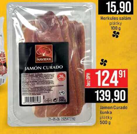 Jamon Curado šunka plátky 500 g 