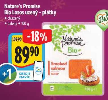 Nature's Promise Bio Losos uzený - plátky, 100 g  