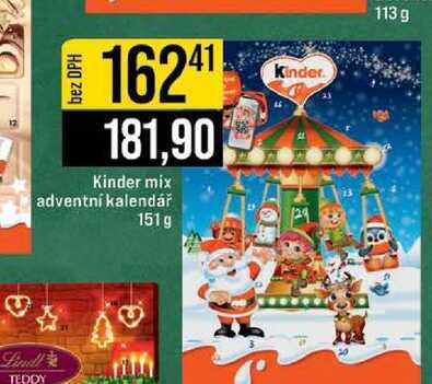 Kinder mix adventní kalendář 151 g