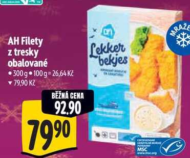 AH Filety z tresky obalované, 300 g