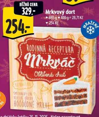 Mrkvový dort, 885 g 