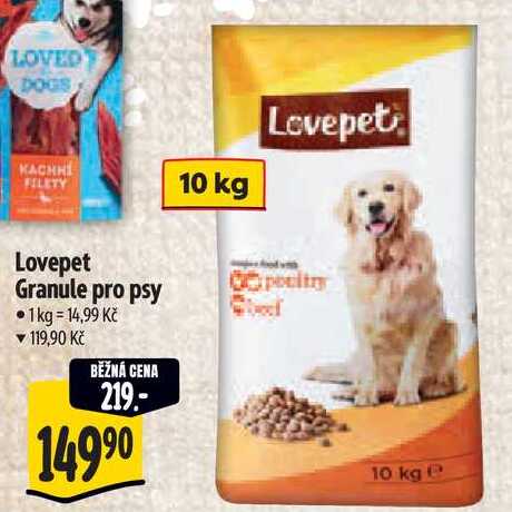 Lovepet Granule pro psy, 10 kg