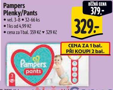 Pampers Plenky/Pants, 32-66 ks