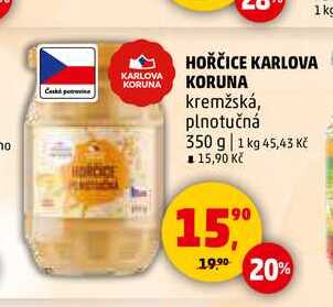 HOŘČICE KARLOVA KORUNA, 350 g