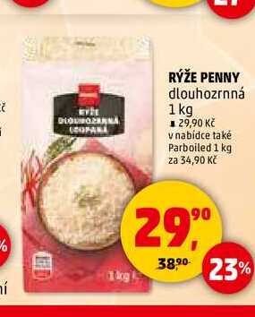 RÝŽE PENNY dlouhozrnná, 1 kg 