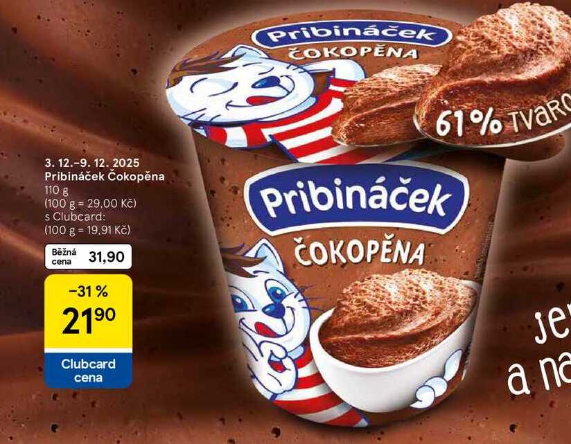 Pribináček Čokopěna, 110 g 