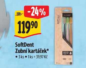 SoftDent Zubní kartáček, 3 ks 