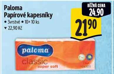 Paloma Papírové kapesníky 10x 10 ks 