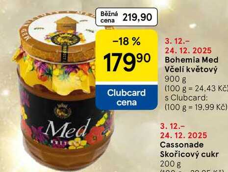 Bohemia Med Včelí květový, 900 g 