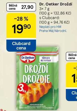 Dr. Oetker Droždí, 3x 7 g 