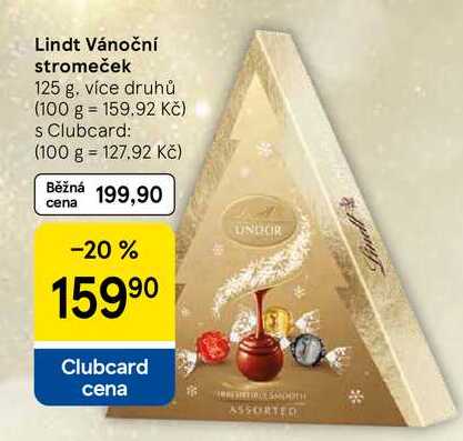 Lindt Vánoční stromeček, 125 g 