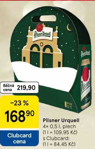Pilsner Urquell, 4× 0.5 l, plech  