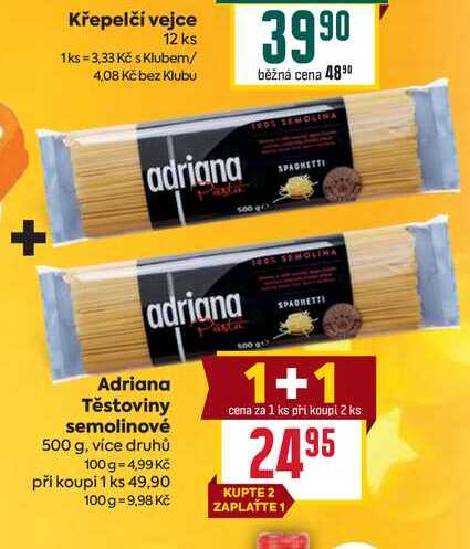 Adriana Těstoviny semolinové 500 g