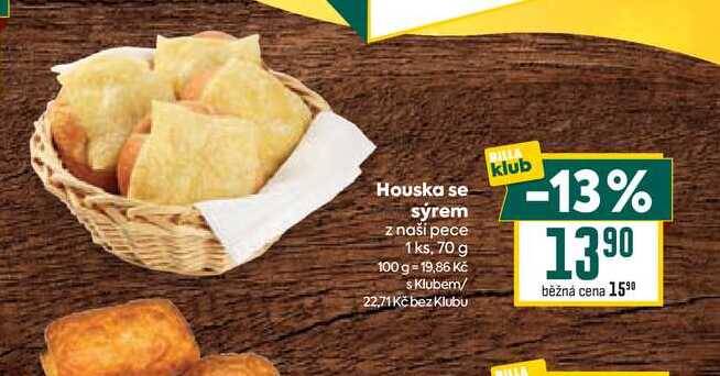 Houska se sýrem z naší pece 1ks, 70 g 