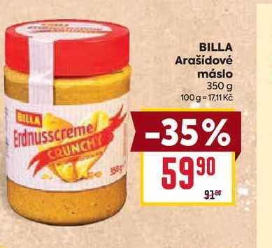 BILLA Arašídové máslo 350 g 