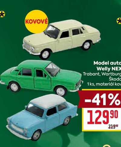 Model auta Welly NEX Trabant, Wartburg Škoda 1ks