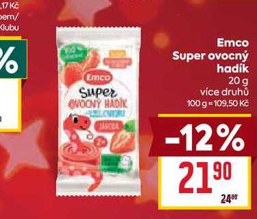 Emco Super ovocný hadík 20 g 